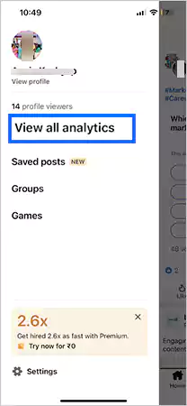 Select View All Analytics